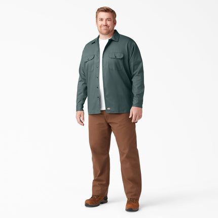 Dickies Men's Long Sleeve Work Shirt, Lincoln Green, XX-Large Big Tall