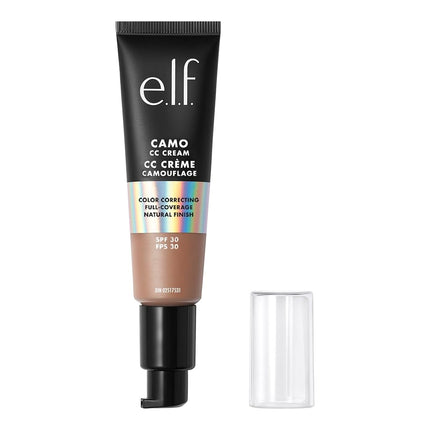 e.l.f. Camo CC Cream, Color Correcting Medium-To-Full Coverage Foundation, Improves Skin Texture & Tone, Vegan & Cruelty-Free, Deep 540 N