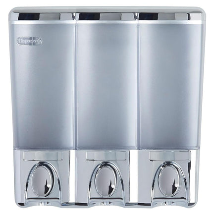 Better Living Products Clear Choice Dispenser, Three Chamber, Chrome