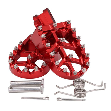 AnXin Dirt Bike Foot Pegs Motorcycle Footpegs Foot Pedals Rests CNC For CRF 110 CRF110F 2013-2024 CRF125F 2014-2024 Dirt Pit Bike Red