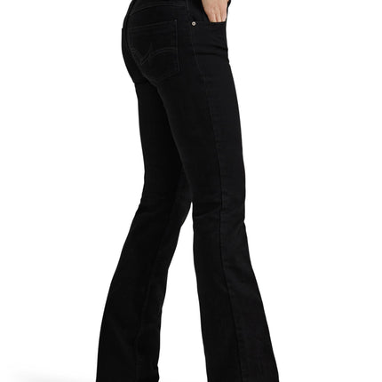 Wrangler Girls' Big Western Boot Cut Jean, Black, 14 REG
