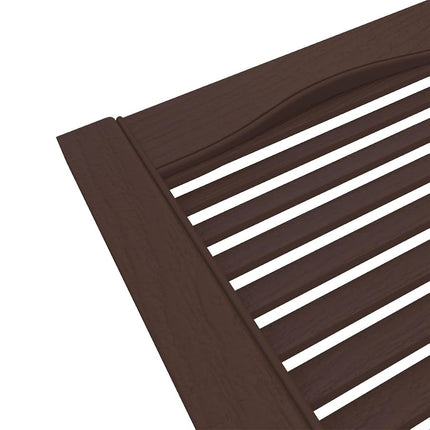 Lifetime Vinyl LL1S12X03600FB Standard Cathedral Top Center Mullion, Open Louver Vinyl Shutters, w/Installation Shutter-Lok's & Matching Screws (Per Pair), 12"W x 36"H, Federal Brown