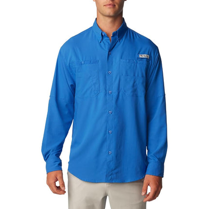 Columbia Men's Plus Tamiami II Long Sleeve Shirt, Vivid Blue - X-Small
