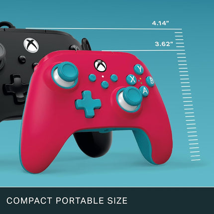 PowerA Nano Enhanced Wired Controller für Xbox Series X|S - Red Sky, tragbar, kompakt, Gamepad, Wired Video Game Controller, Gaming Controller, Works with Xbox One and Windows 10/11