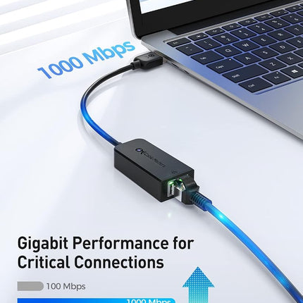 Cable Matters 2-Pack USB to Ethernet Adapter - Plug & Play with PXE MAC Address Clone Support, USB 3.0 to Gigabit Ethernet Adapter for Laptop, Supporting 10/100/1000Mbps