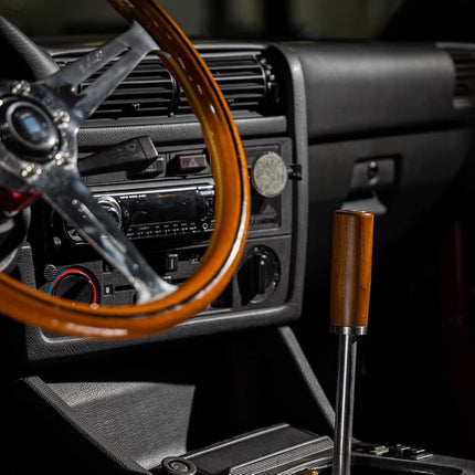 Mishimoto Tall Steel Core Wood Shift Knob, Walnut Wood