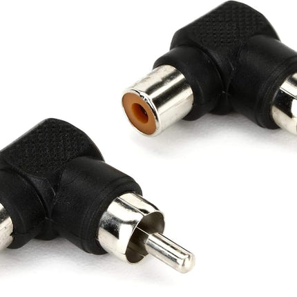 Hosa GRA-259 RCA to RCA Right Angle Adaptors, 2 Pieces