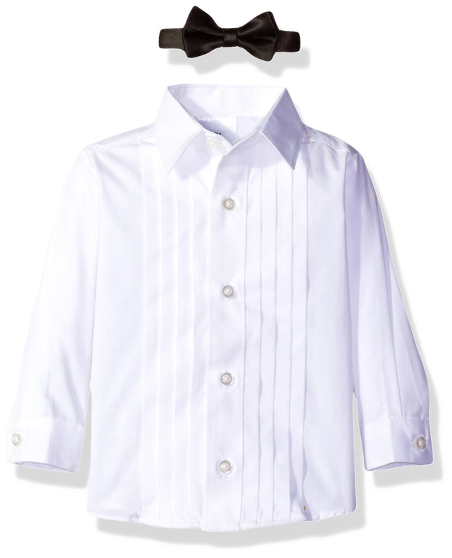 Nautica Baby Boys 4-Piece Tuxedo with Dress Shirt, Bow Tie, Jacket, and Pants, Black, 6-9 Months