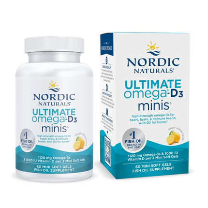 Nordic Naturals Ultimate Omega 2X Mini D3, Lemon F