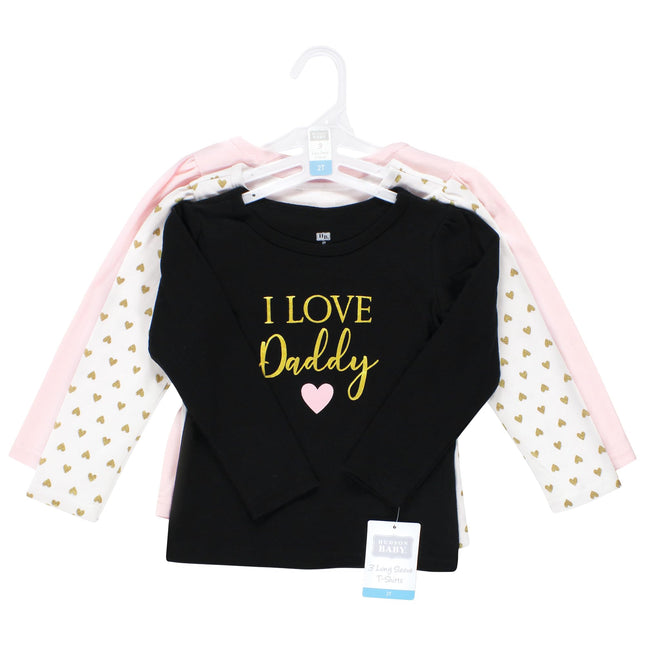 T-shirts manches longues bébé fille Hudson Baby, Girl Daddy, 4T