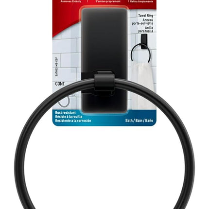Command Hand Towel Holder Matte Black with Water R