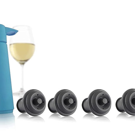 Vacu Vin Original Wine Saver with 4 Vacuum Bottle 