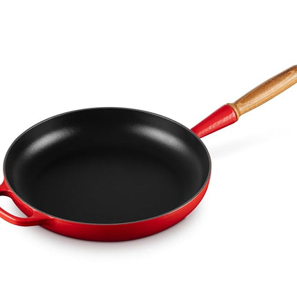 Le Creuset Signature Cast Iron Frying Pan with Wooden Handle 26cm Cerise, 20258260600422
