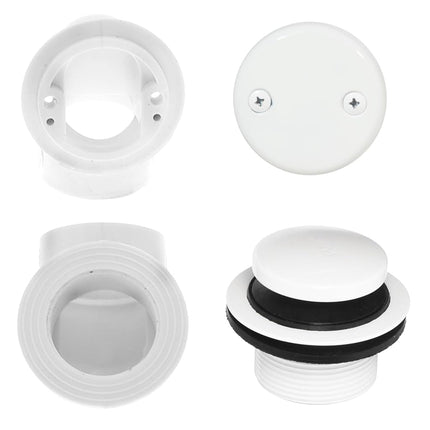 Westbrass Tip Toe SCH. 40 PVC Plumber's Pack with Two-Hole Elbow, Powder Coat White, D532-50