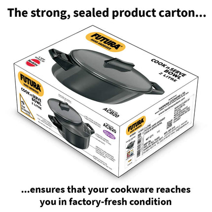 Hawkins Cook-N-Serve Hard Anodised Bowl, 2 Litre Capacity