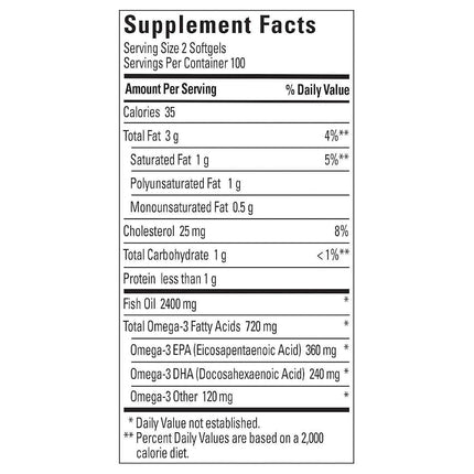 Fish Oil (1,200mg) Twin Pack 400 sgels