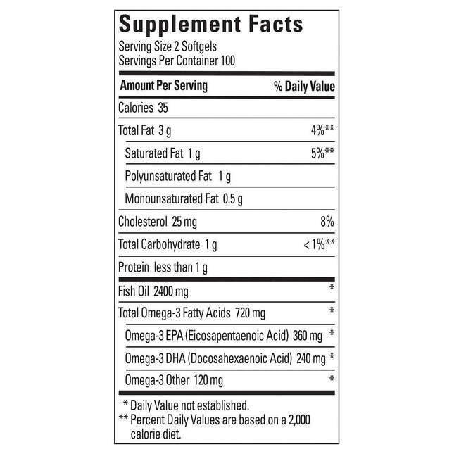Fish Oil (1,200mg) Twin Pack 400 sgels