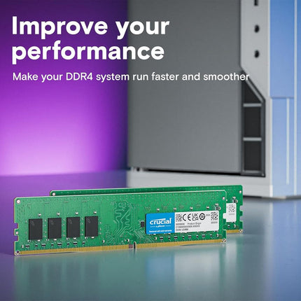 Crucial DDR4 RAM 8GB 2400MHz CL17, Memoria para computadora de escritorio - CT8G4DFS824A