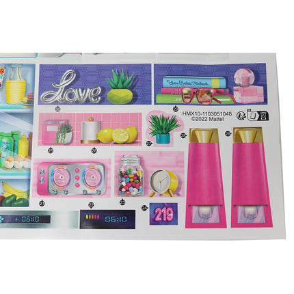 Replacement Parts for Barbie Doll Dreamhouse Doll House Playset HMX10 - Replacement Set of Labels - Stickers