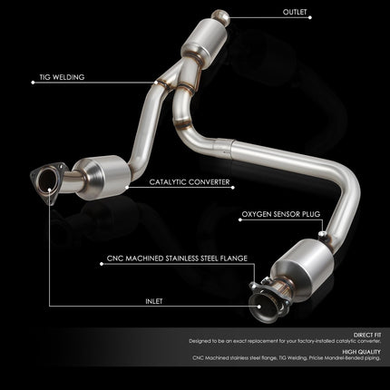 DNA MOTORING Convertidor catalítico atornillable estilo fábrica compatible con Silverado Sierra 1500 14-18/Suburban Tahoe Yukon XL 15-19 4.3L 5.3L, compatible con EPA, OEM-CONV-083