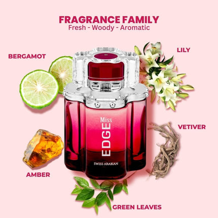 Swiss Arabian Miss EDGE for Women - 3.4 oz EDP Spray