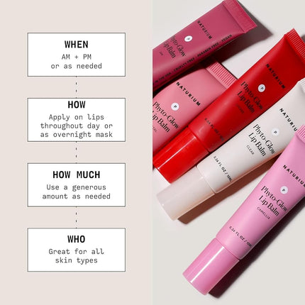 Naturium Phyto-Glow Lip Balm | With Shea Butter & Squalane, Sheer Tinted Colour | 10 ml, Jam