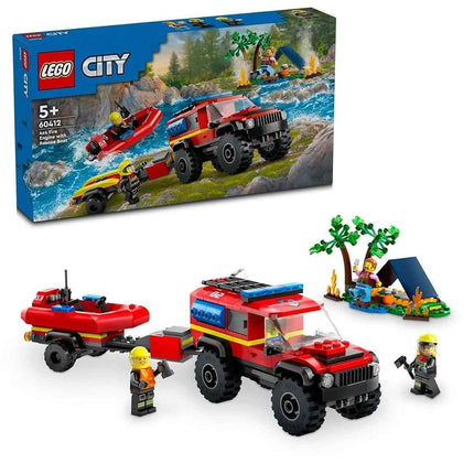 LEGO City 4x4 Fire Engine with Rescue Boat Buildin