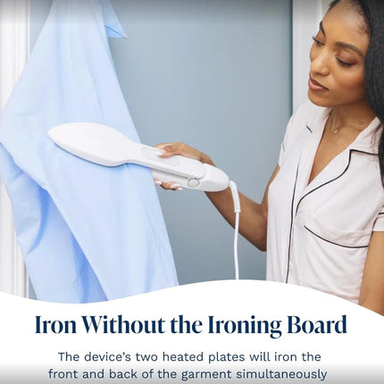 Nori Press Travel Steam Iron - Handheld Iron with 6 Fabric Settings - Navy