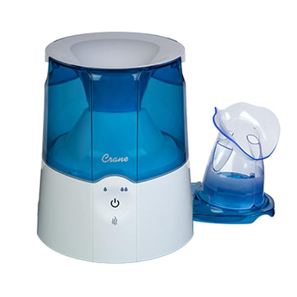 Crane USA Personal Steam Inhaler & Warm Mist Humidifier, Blue and White