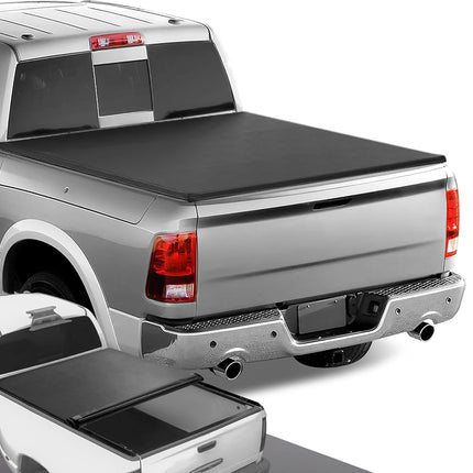 DNA Motoring TTC-RU-028 Pickup Truck Bed Soft Roll-Up Tonneau Cover Complete Set