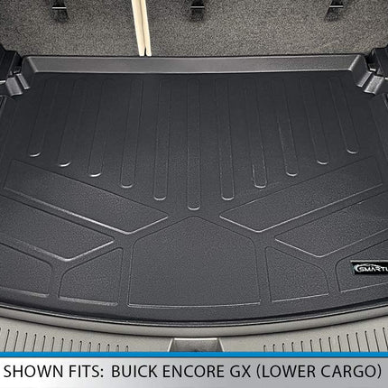 Tapis de sol et tapis de coffre SMARTLINER derrière la 2e rangée, noirs, pour Buick Encore GX 2020-2021 avec chargement en position basse uniquement