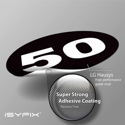 Black Vinyl Consecutive Number Stickers - 1 to 50, 3 inch Self-Adhesive - Premium Decal for Indoor & Outdoor, Ideal for Inventory, Storage, Organizing, Great on Boxes, Bins, Toolbox, Lockers & More
