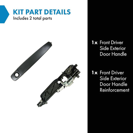 TRQ Outside Exterior Door Handle Passenger Side Right RH Compatible with Chevy Corsica Lumina