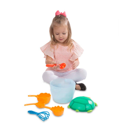 Melissa & Doug Sunny Patch Seaside Sidekicks - Set de repostería para la arena (juego de imitación, juguetes de playa para niños, 7 piezas)