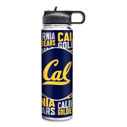 Rico Industries NCAA Cal Berkeley Golden Bears 22oz Stainless Steel Tumbler with Lid - Great for Coffee, Tea, Water or Cocktails