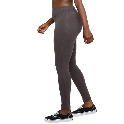 Hanes Mallas de jersey elástico para mujer, gris carbón jaspeado, talla 2XL