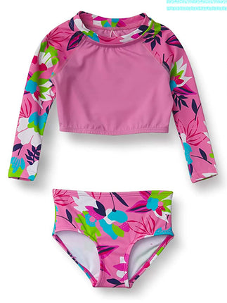Kanu Surf Girls' Long Sleeve Rashguard UPF 50 Two 
