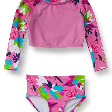 Kanu Surf Girls' Long Sleeve Rashguard UPF 50+ Two