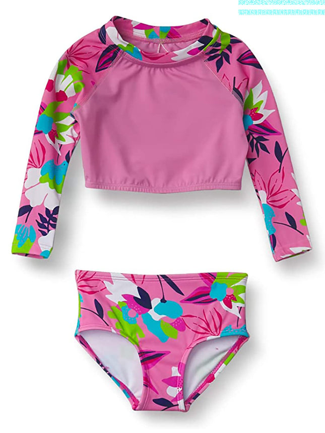 Kanu Surf Girls' Long Sleeve Rashguard UPF 50+ Two