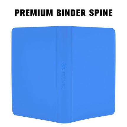 MORABTO Card Binder 16 Pocket,Trading Card Binder Holds up to 1408 Cards with 44 Sleeves,Zipper Card Holder Album Compatible with TCG Card/Game Cards/Sports Card-Light blue