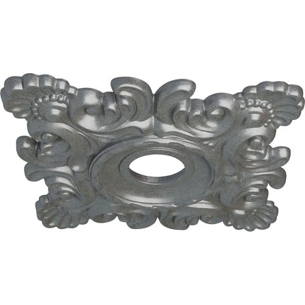 Ekena Millwork CM18CRPLS Crawley Ceiling Medallion fits Canopies up to 6 3/4", Platinum