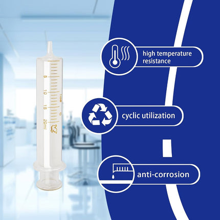 Jiaxix 5 Pack 20ml Glass Syringes With Caps