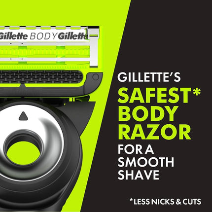 Gillette Labs Body + Intimate Razor For Men, Handle + 1 Blade Refill, Magnetic Shower Hanger