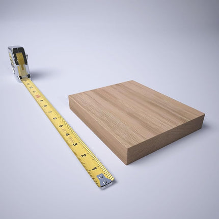 5 1/2"W x 6 1/2"H x 1"P Americraft Solid Hardwood Stain Grade Smooth Plinth Block with Squared Edge, White Oak