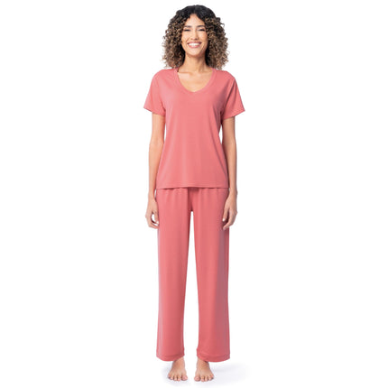 Fruit of the Loom womens Short Sleeve Tee and Pant