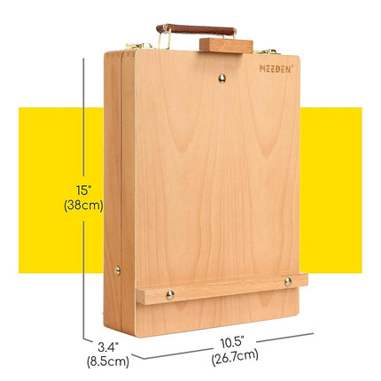 MEEDEN Studio Sketch Box Easel- Solid Beech Wood Universal Design Adjustable Tabletop Sketchbox Easel with Storage Box for Plein Air Artist, Art Students & Beginners