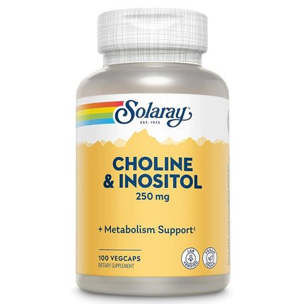 Solaray Choline and Inositol Capsules, 100 Count