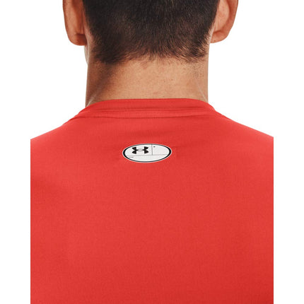 Camiseta de manga corta de compresión HeatGear para hombre de Under Armour, naranja oscuro (860)/negro, M