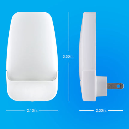 GE Luz nocturna LED, enchufable, sensor de anochecer a amanecer, blanco frío, iluminación ambiental, para dormitorio de niños y adultos, baño, guardería, cocina, pasillo, 55991, paquete de 2