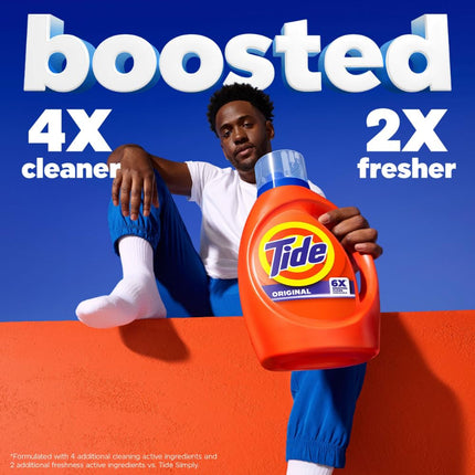 Tide Laundry Detergent Liquid, Original Scent, HE Turbo Clean, 64 Loads